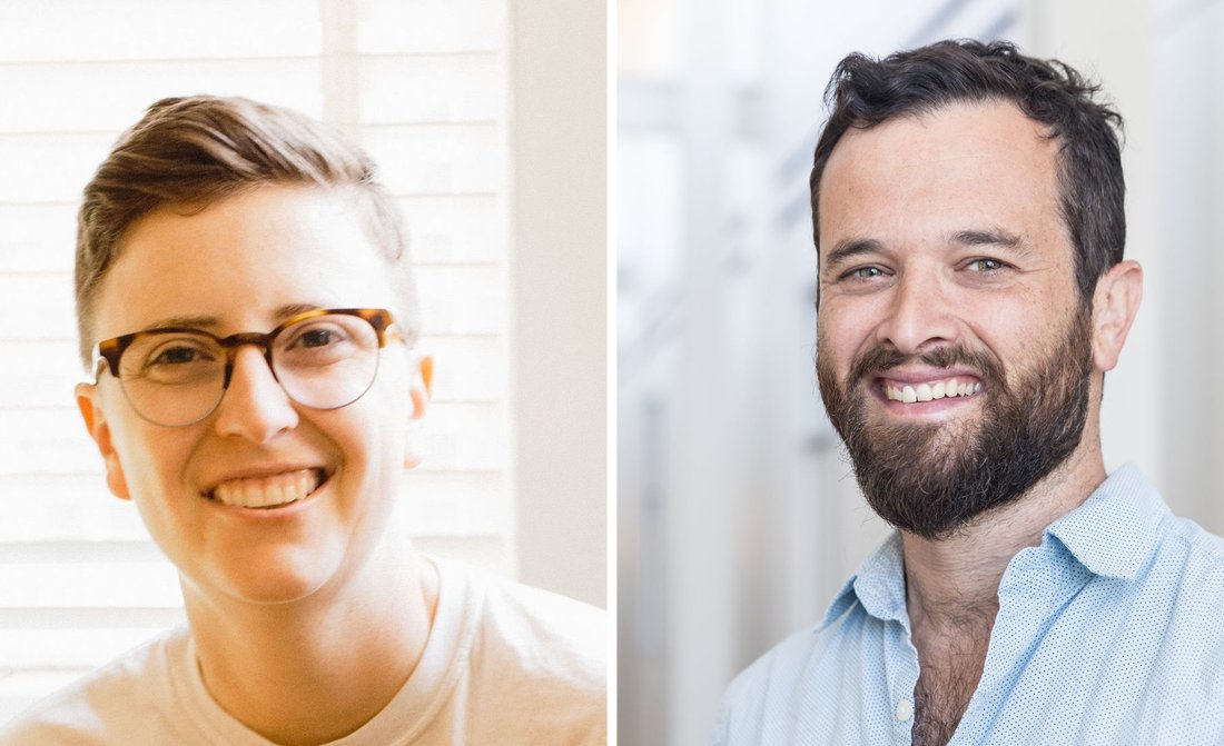 Side by side headshots of Agela Oliverio and Shahar Sukenik.