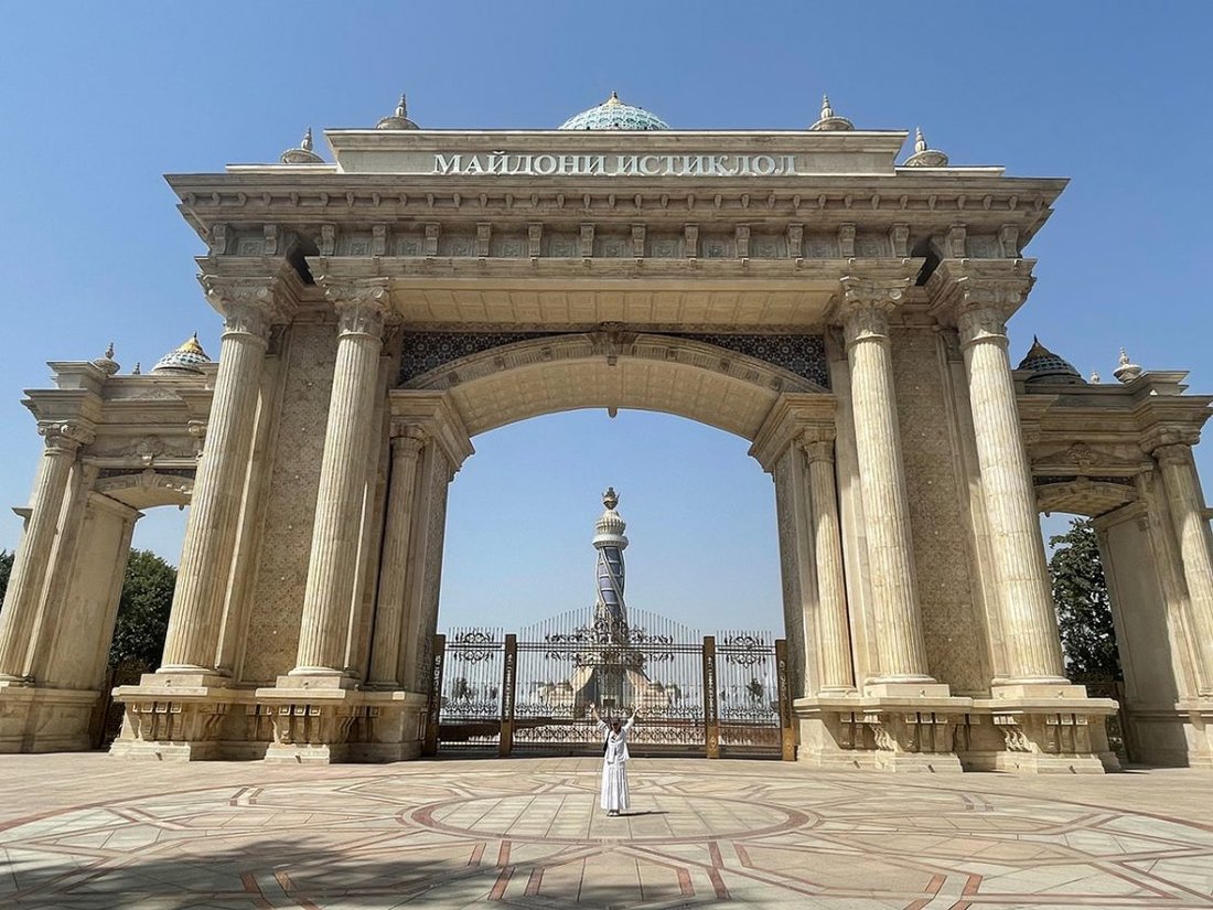 Independence Monument and Arch Dushanbe Tajikistan