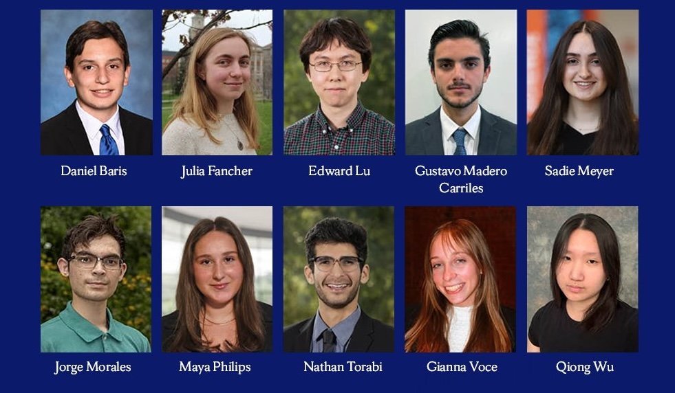 Headshots of 10 students.