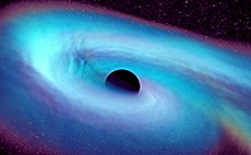 Artist's rendering of a black hole
