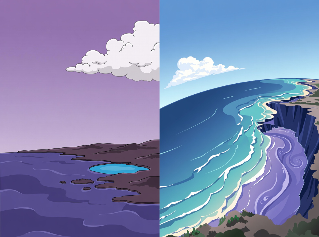 An AI generated image of the ocean