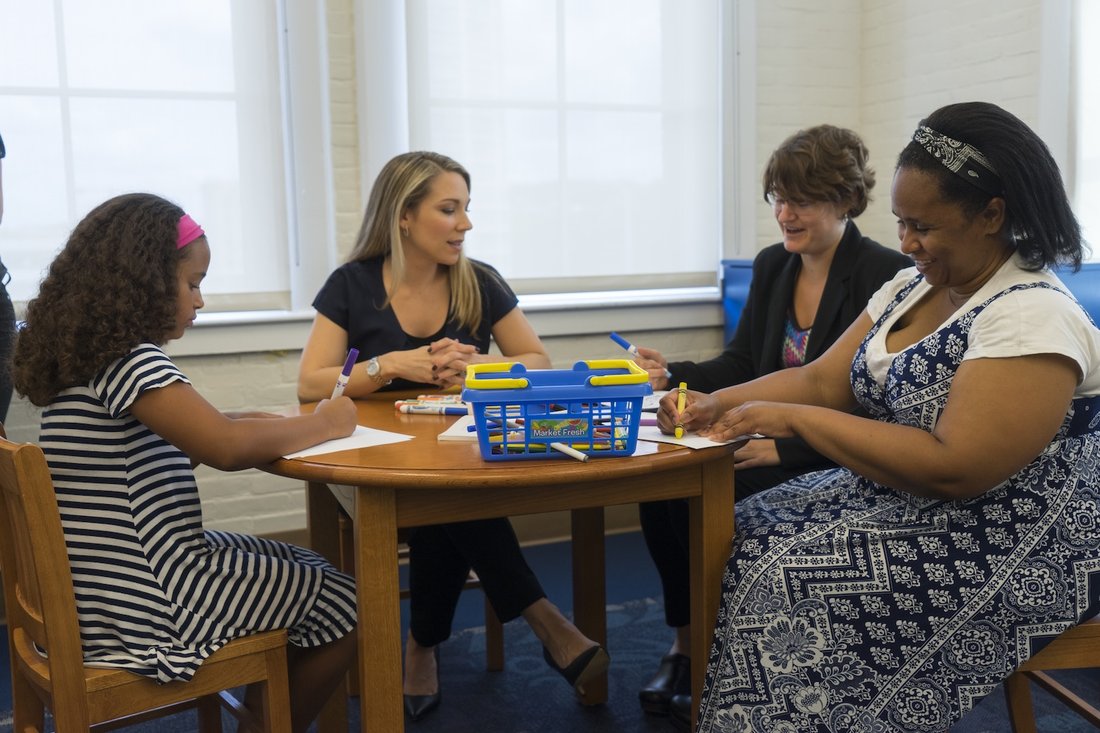 people sitting around a table