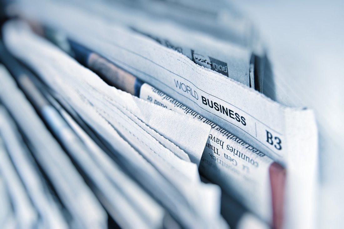 newspaper pages.