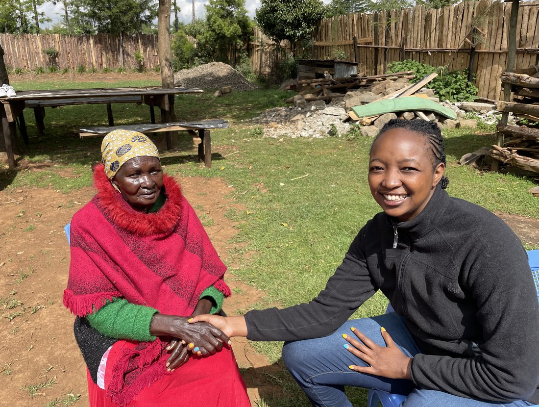 Joy Nyokabi Karinge interviews her grandmother, Lucy Wanjiku Karinge in Kenya.