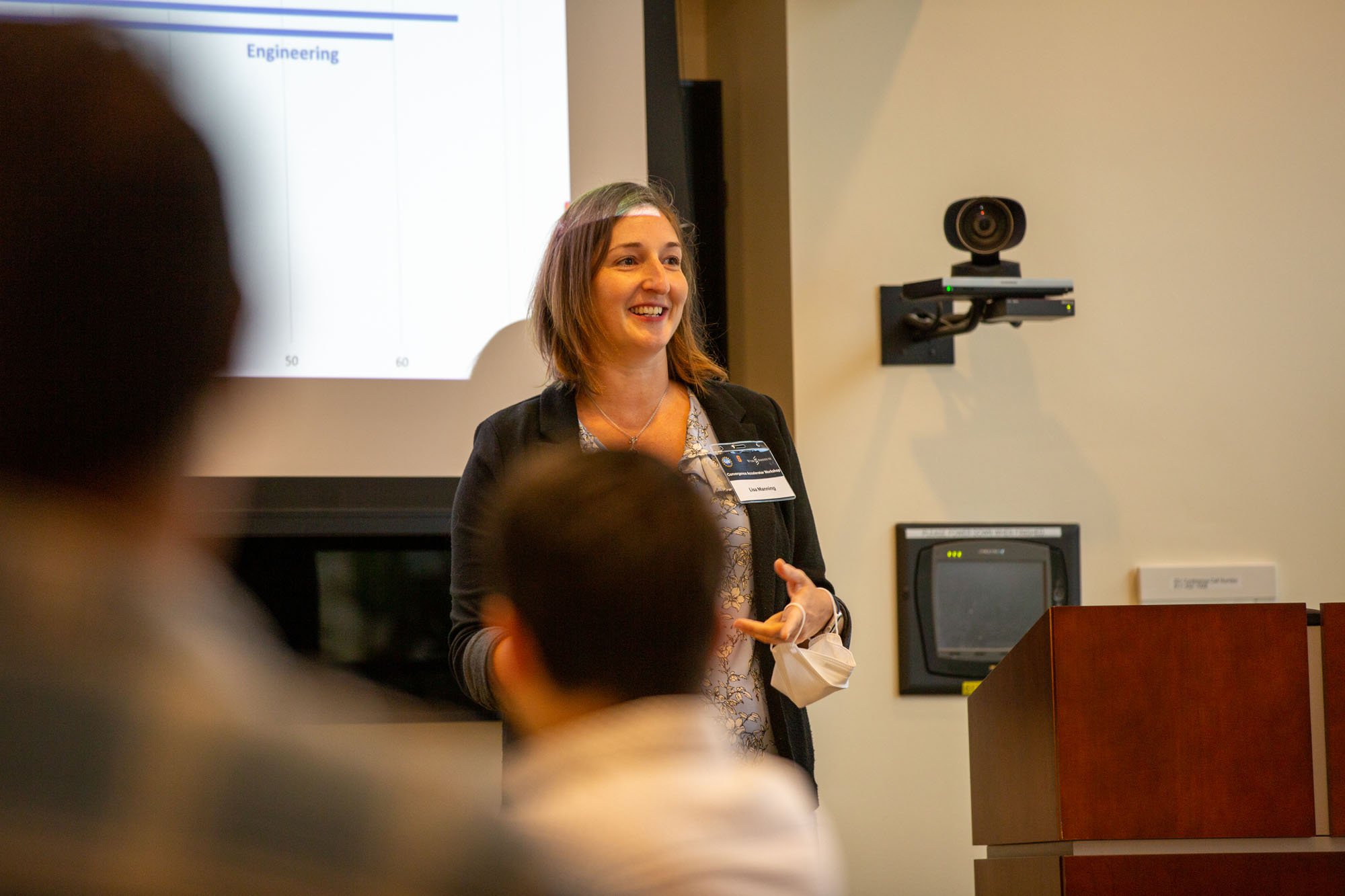 Lisa Manning at Convergence Accelerator workshop