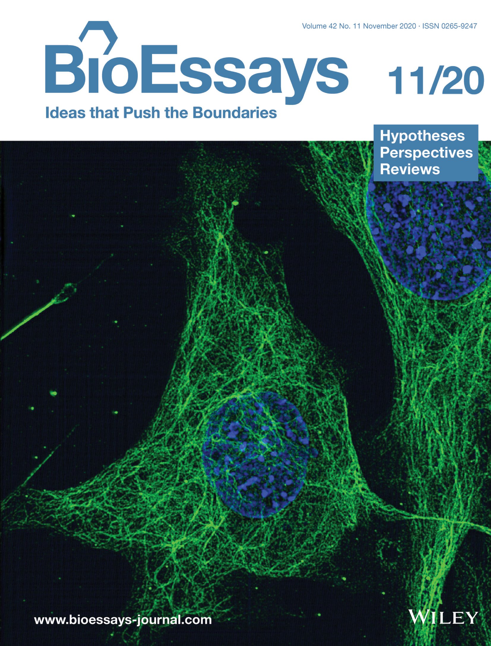 BioEssays journal cover, from Wiley.