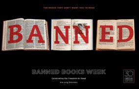 Poster about ALA Banned Books Week