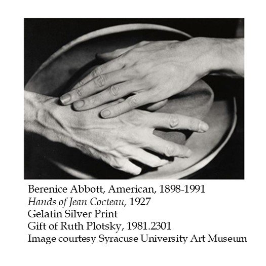 Black and white photo of hands called "Hands of Jean Cocteau"