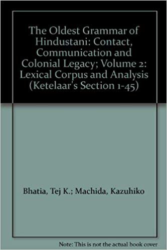 The Oldest Grammar of Hindustani: Contact, Communication and Colonial Legacy; Volume 2: Lexical Corpus and Analysis