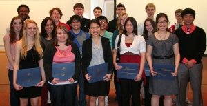 Students from the Department of Chemistry who received 2012 awards for excellence