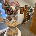 Artwork in a library.