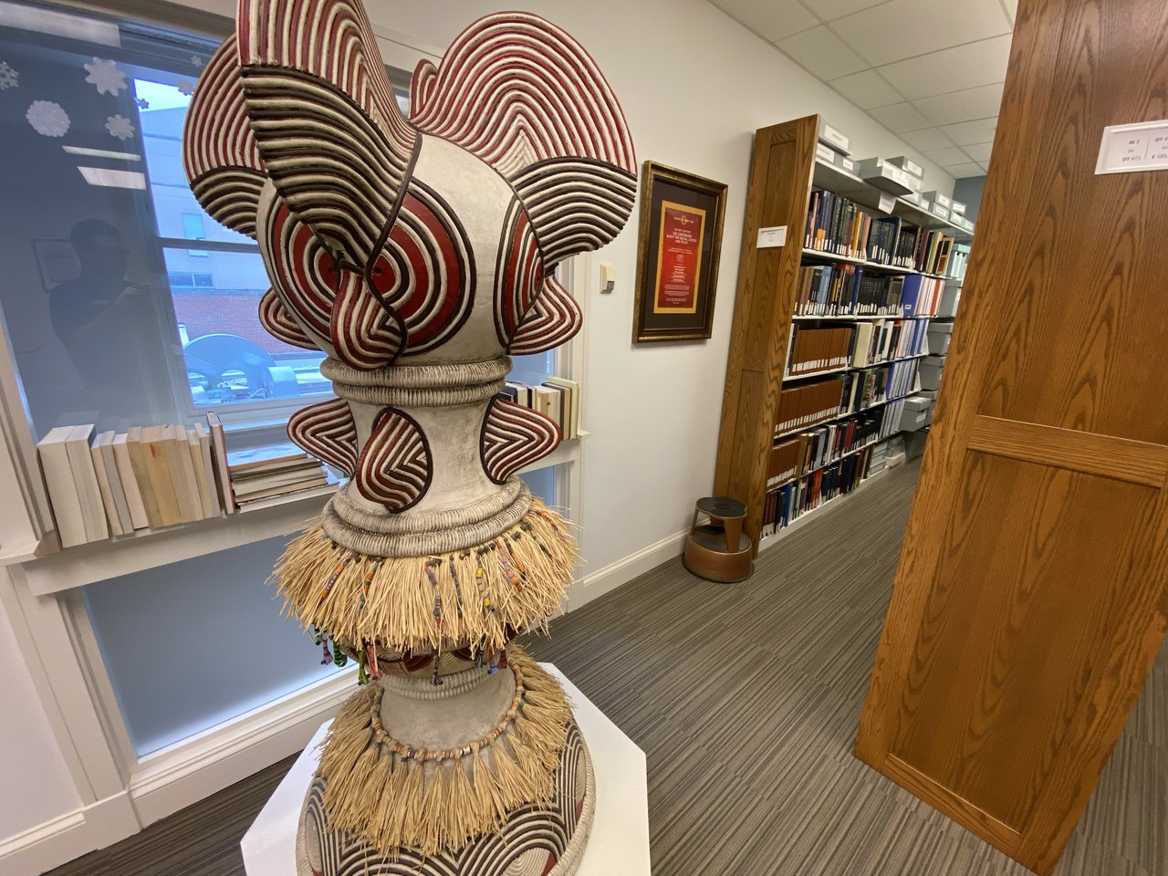 Artwork in a library.