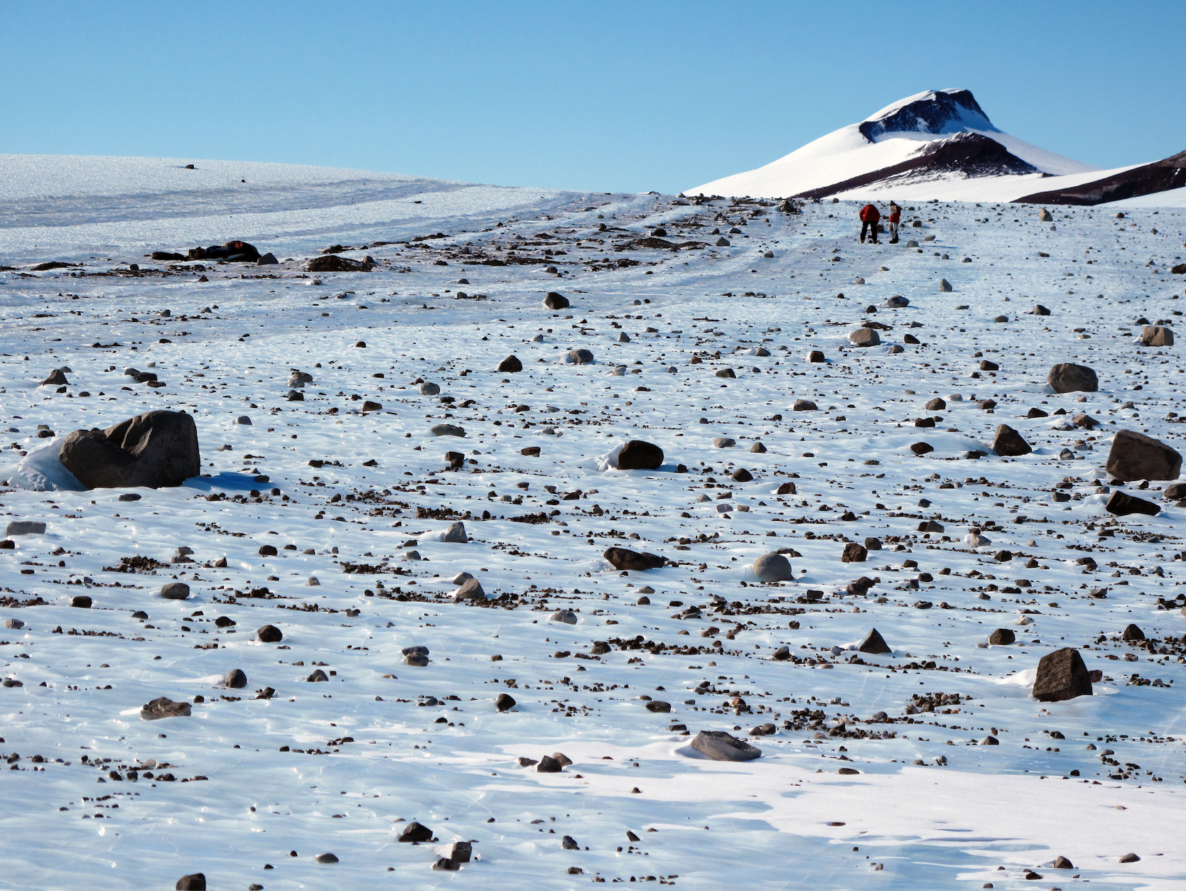 Glacial moraine at Lonewolf Nunatak