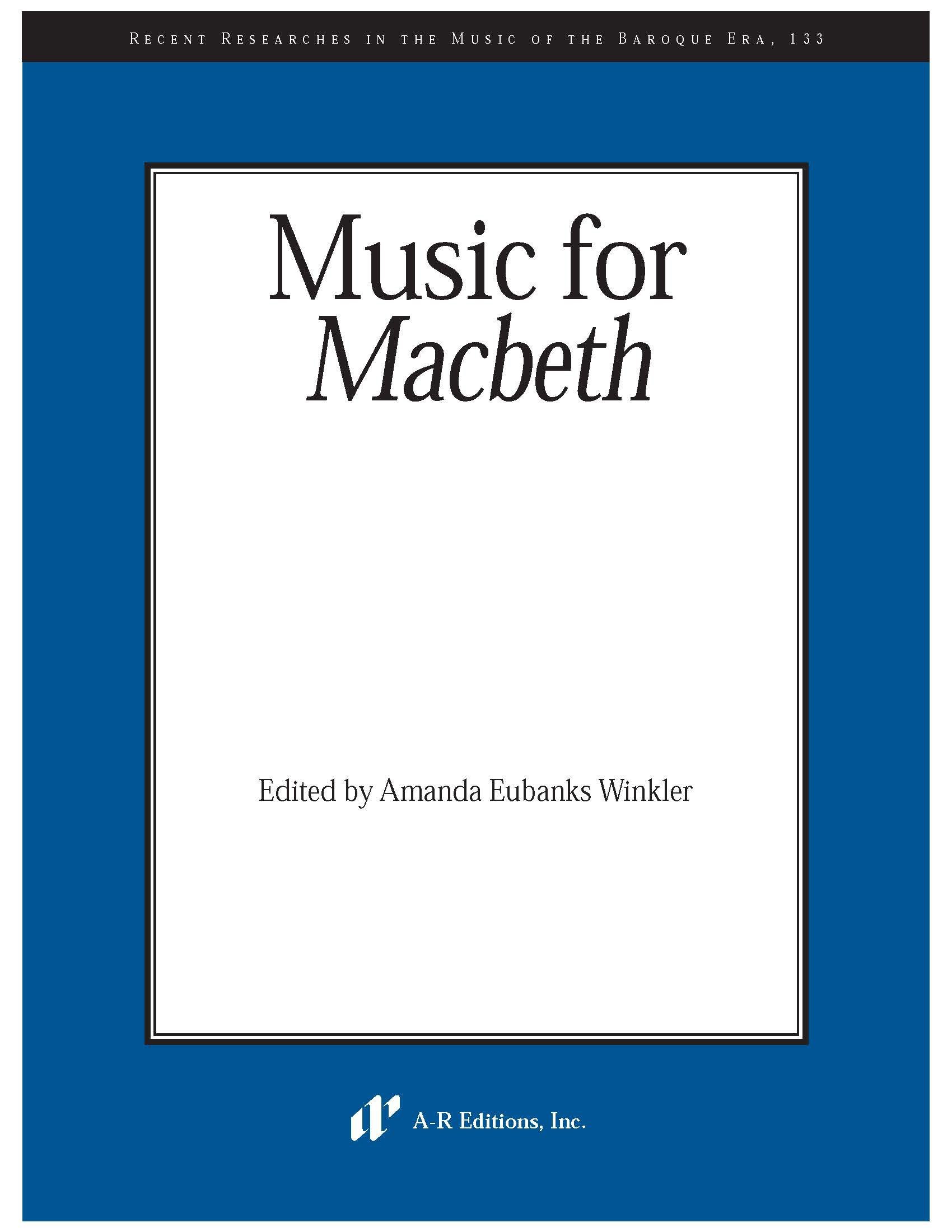 Music for Macbeth (Recent Researches in the Music of the Baroque Era)