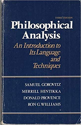 Philosophical analysis: An introduction to its language and techniques