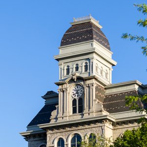 Building with a clock tower.