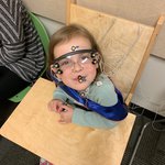 Child in the Syracuse University Stuttering Research Lab