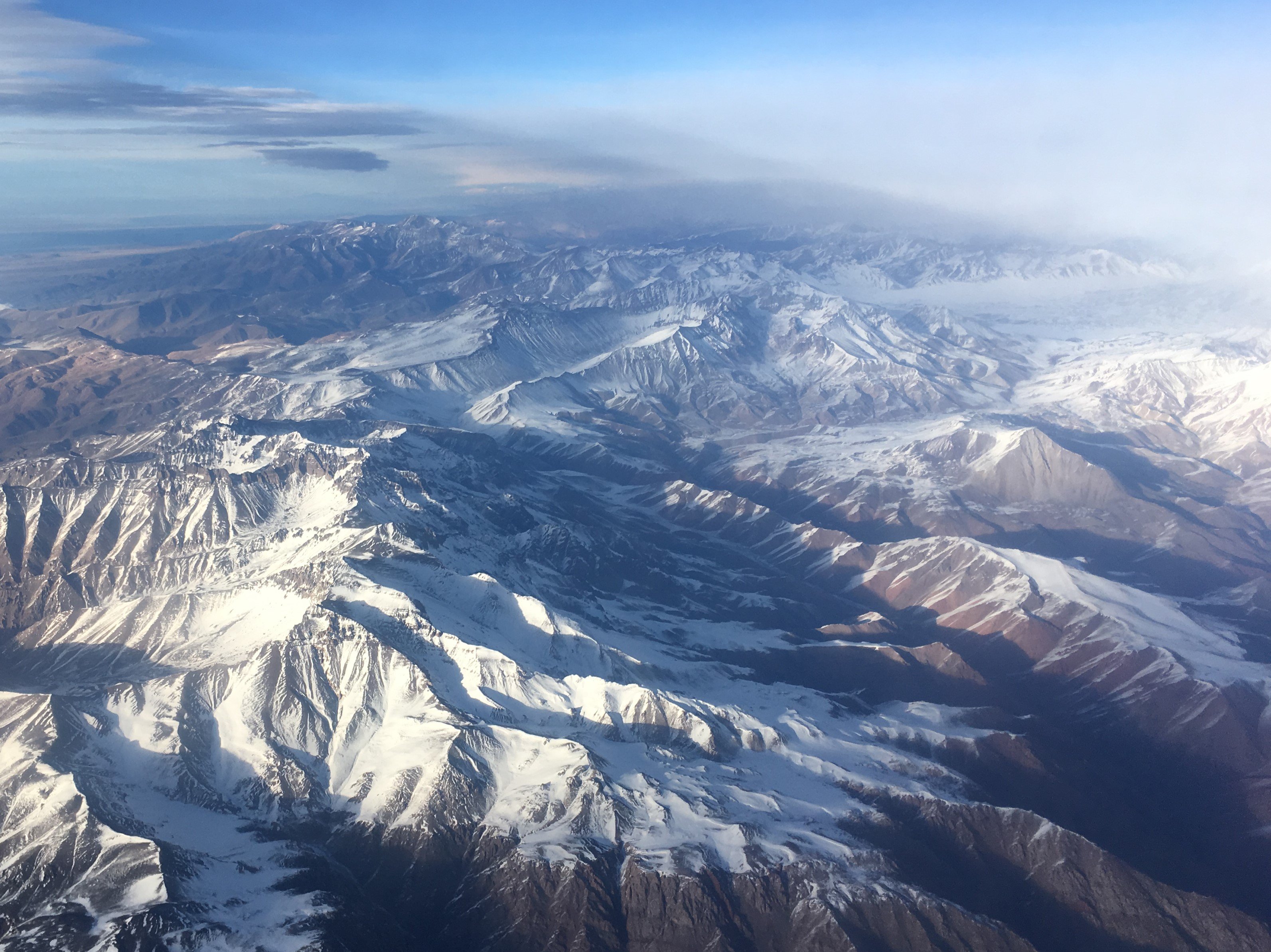 Aerial view of the study region in the Argentine Andes