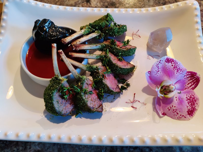 rack of lamb dish