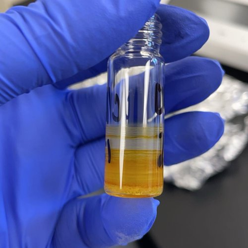 organic compounds from sediment samples in a vial.