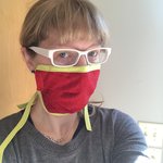 Woman wearing health mask