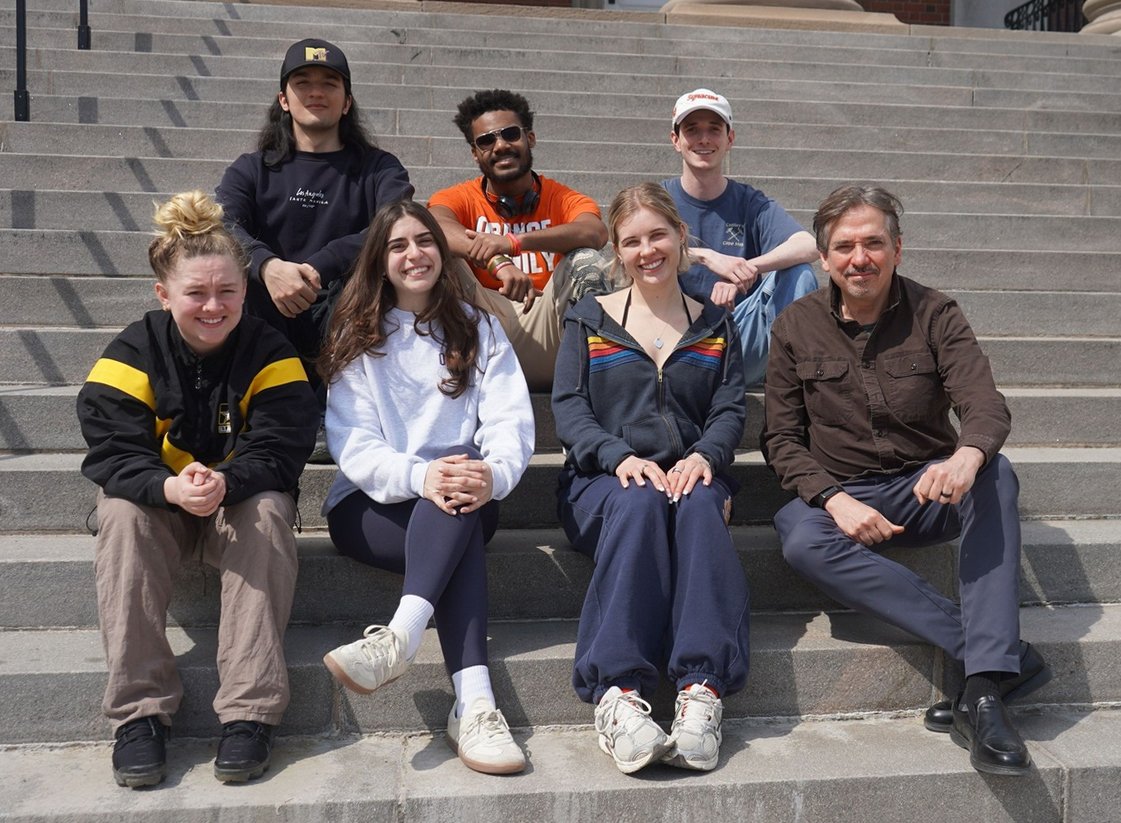 Group of people on the Syracuse University campus.