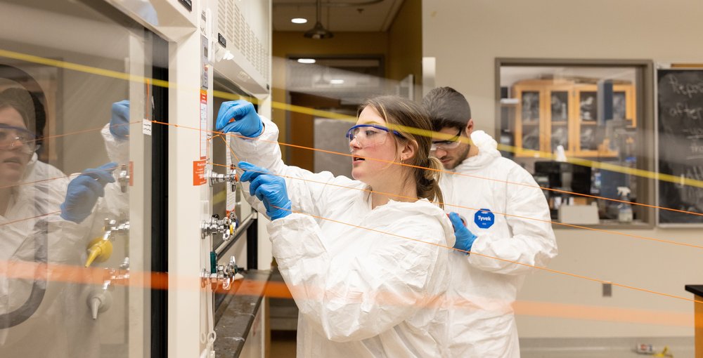 Students in the Advanced Crime Scene Investigations class perform a mock investigation.