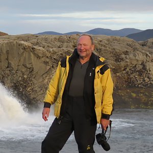 Jeffrey A. Karson during a research expedition to Iceland.