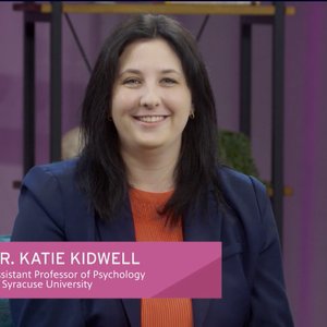 Katie Kidwell headshot with graphic listing her name and affiliation.