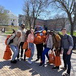 The in-person residency for online students included a campus tour of Syracuse University and a visit with Otto!