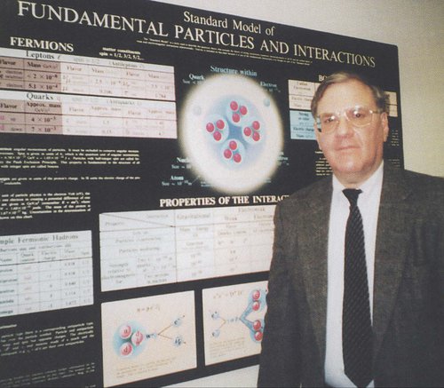 Marvin Goldberg with poster.