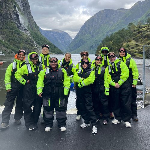 Group of students at the Norwegian Fjords.