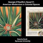Poster for a talk by Sascha Scott on O'Keeffe