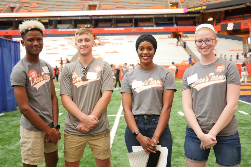 members of the deans team in gray shirts