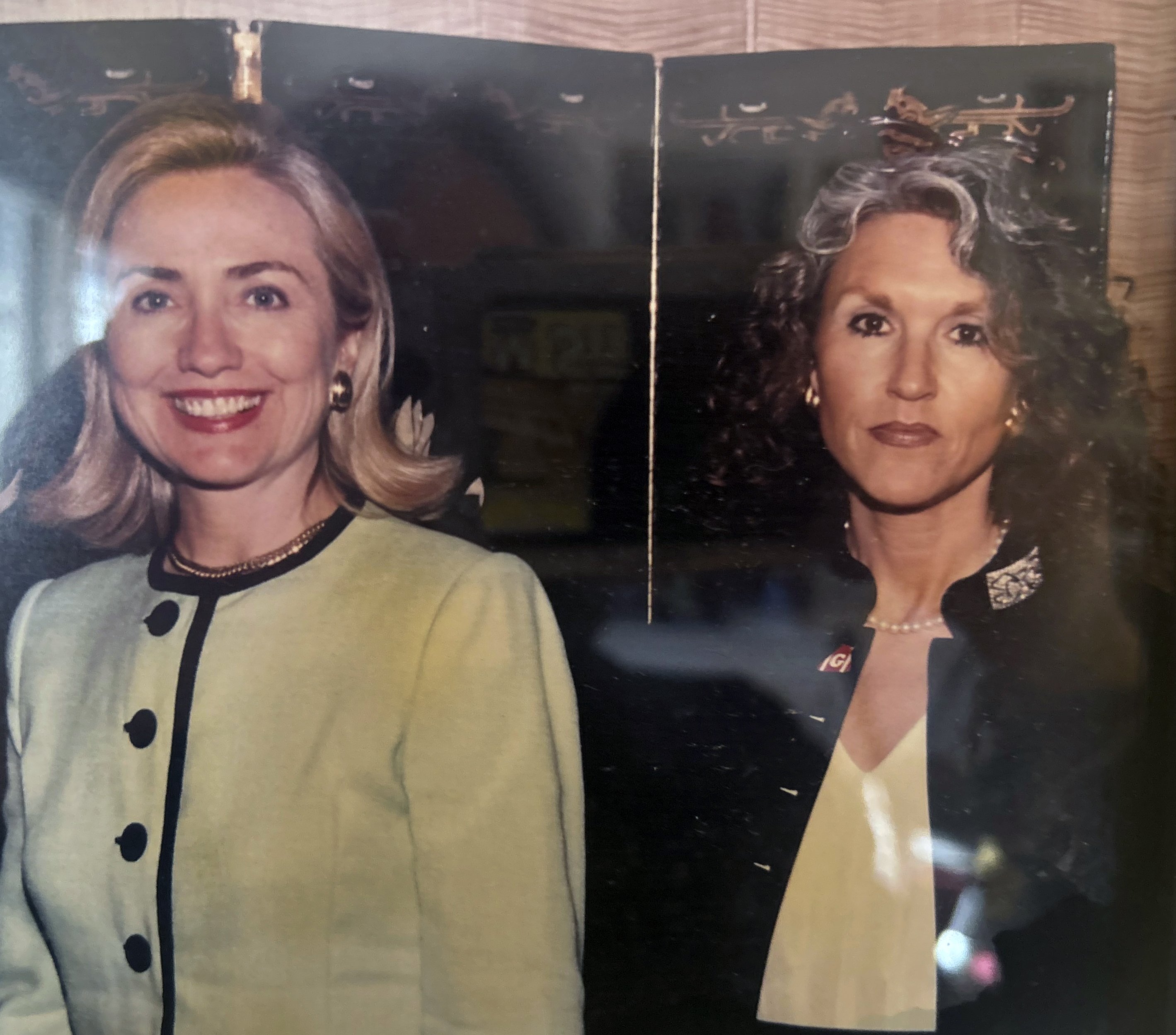 Phyllis Greenberger and Hillary Clinton