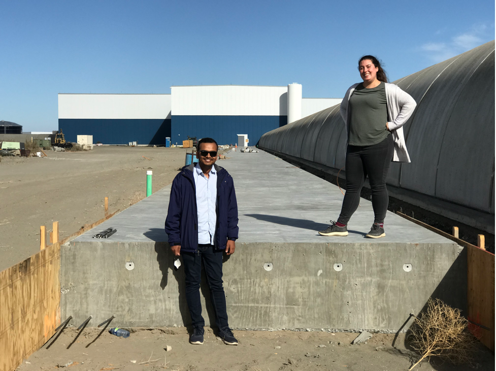 Varun Srivastava and Elenna Capote at LIGO Hanford observatory