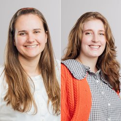 Side by side portraits of Amy Rabideau and Alexis Eckhart.