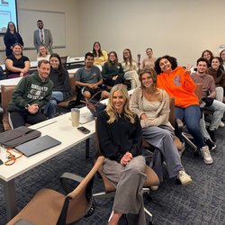 Group of students in a classroom.