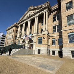 Exterior of Syracuse STEAM High School.