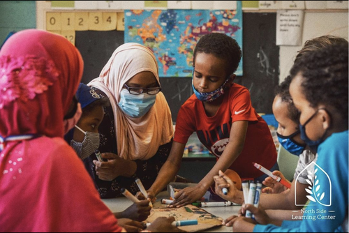 Students at the North Side Learning Center, Syracuse