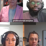 Four people meet virtually