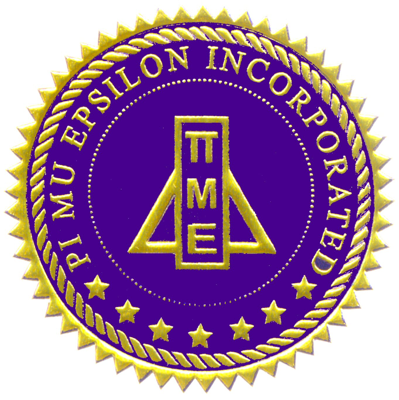 Pi Mu Epsilon seal.