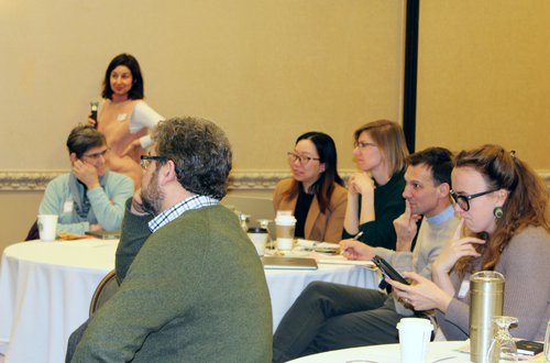 Group of people at a conference.