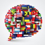 Quote bubble of various flags.