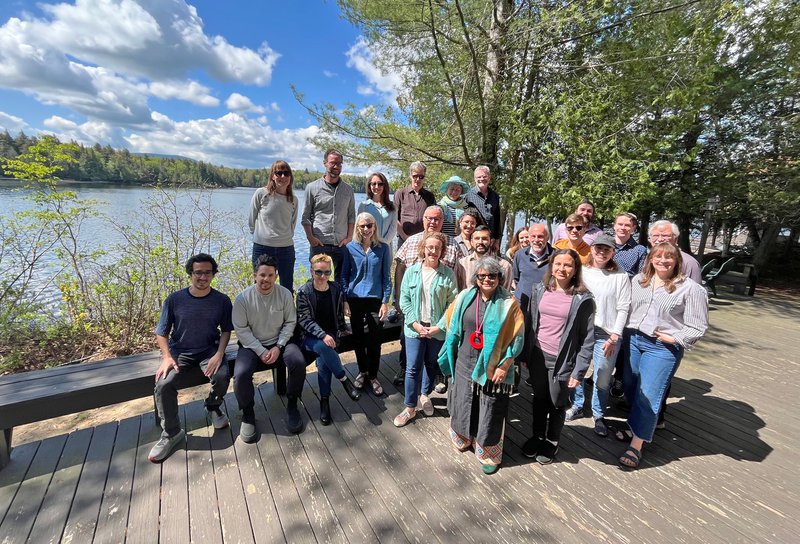 Group photo outside Main Lodge Minnowbrook