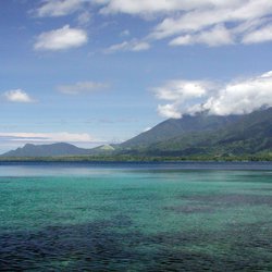Bay in Goodenough Island, Papua New Guinea.