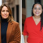 Headshots of two women side by side