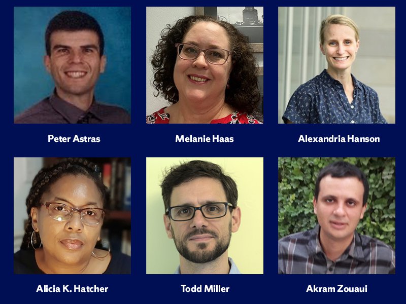 Portraits of new writing and rhetoric faculty.