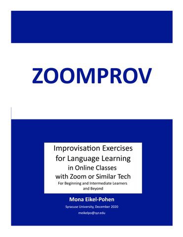 Zoomprov. Improvisation exercises for language learning in online classes with Zoom