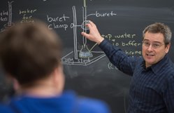 Chemist Mark Braiman was among the dozens of Syracuse and SUNY-ESF professors, staffers, and students who participated in STEM Day on the Hill